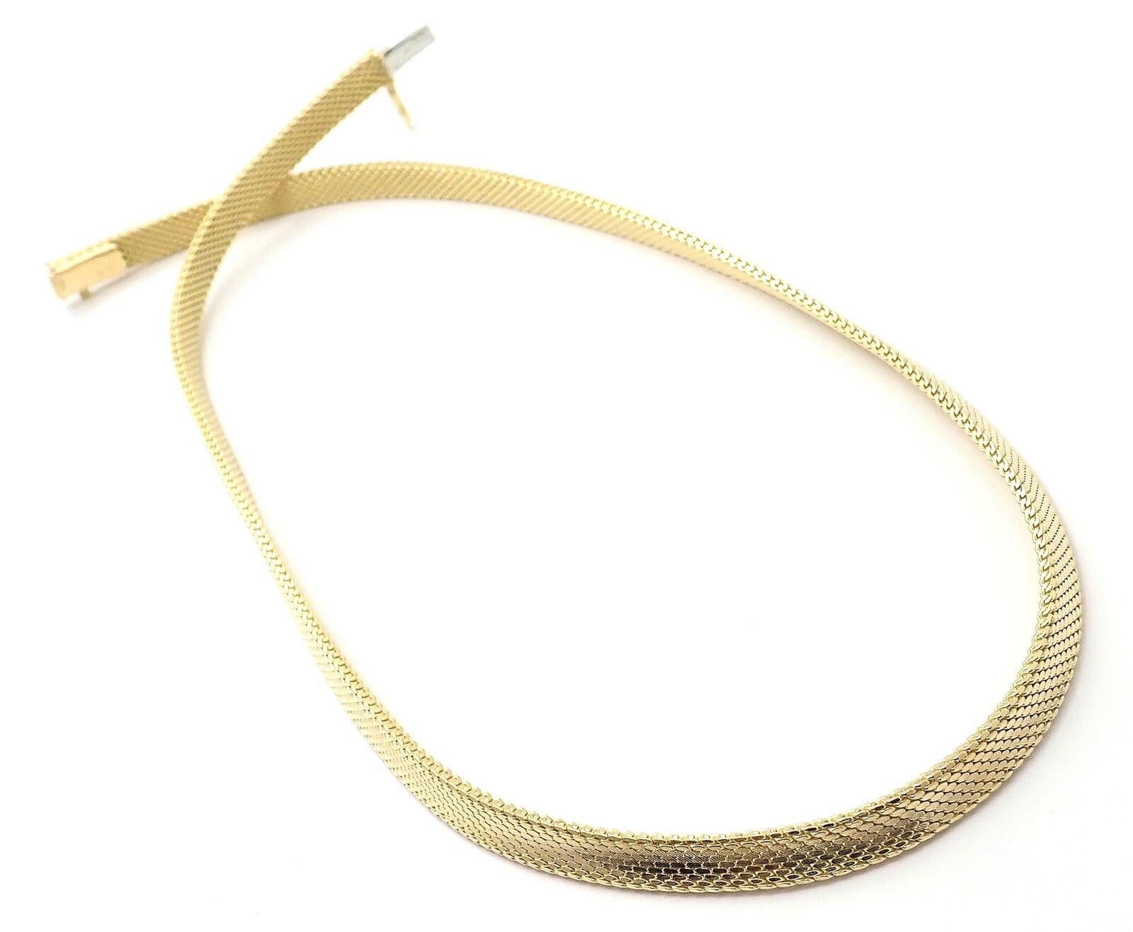 Tiffany & Co. Somerset Mesh Yellow Gold Necklace For Sale 1