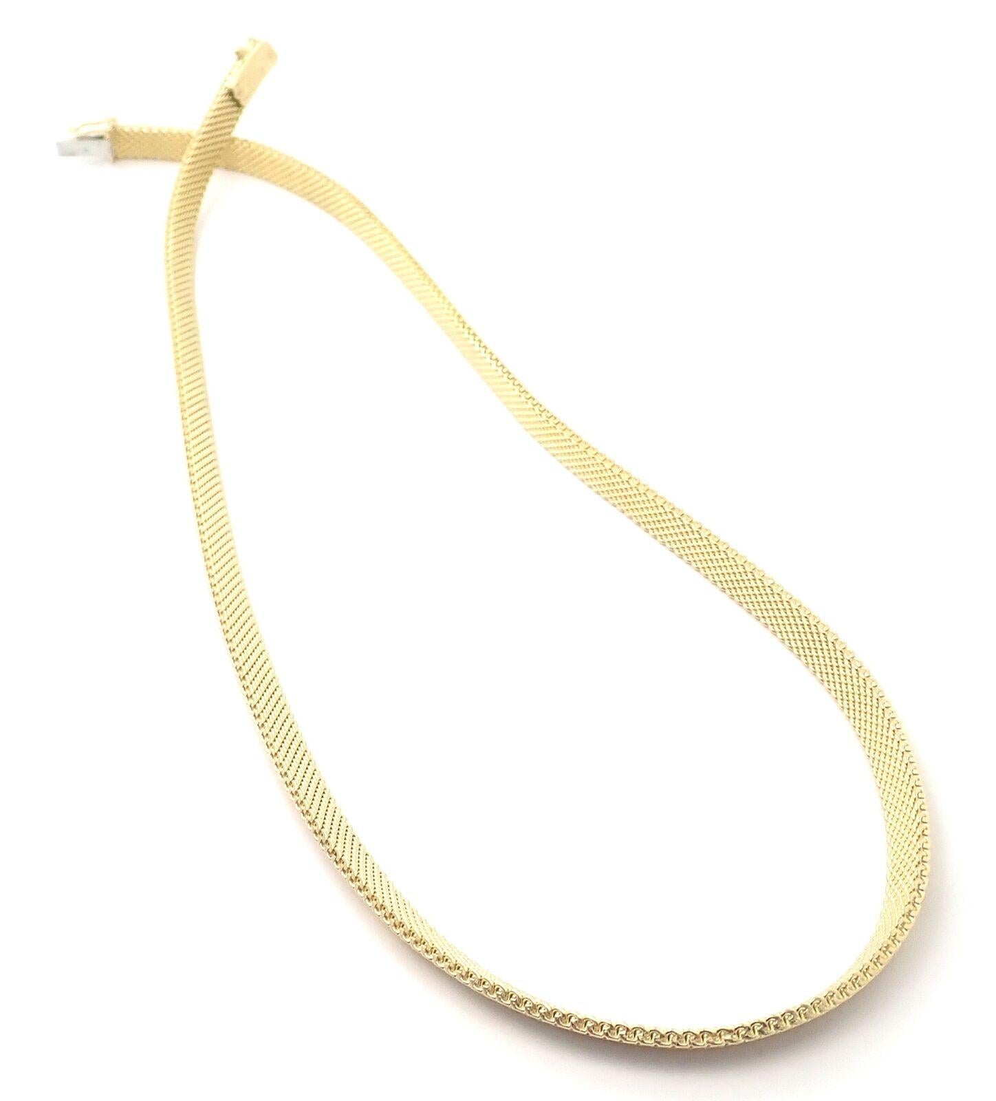Tiffany & Co. Somerset Mesh Yellow Gold Necklace For Sale 2