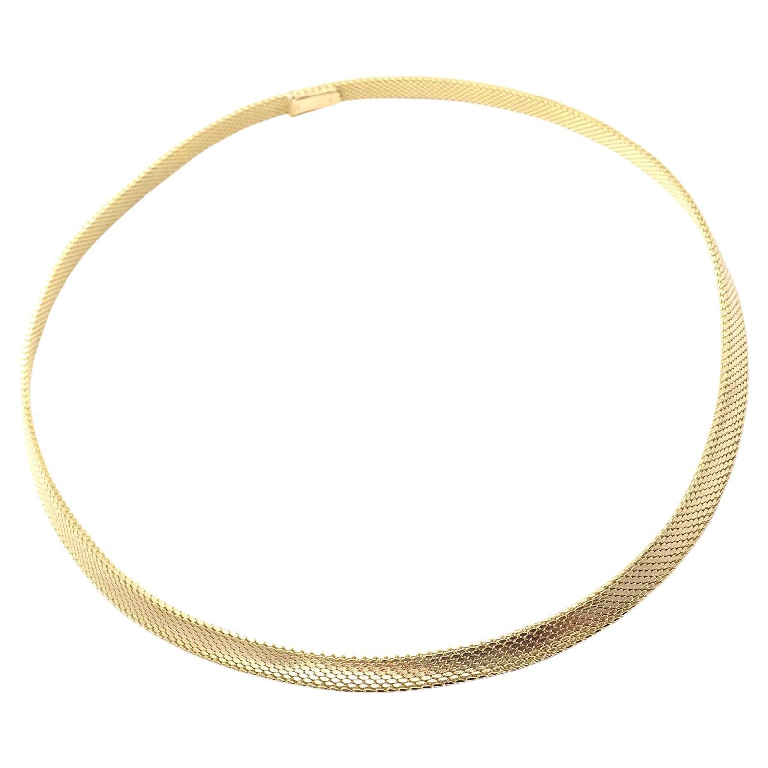 Tiffany & Co. Somerset Mesh Yellow Gold Necklace For Sale