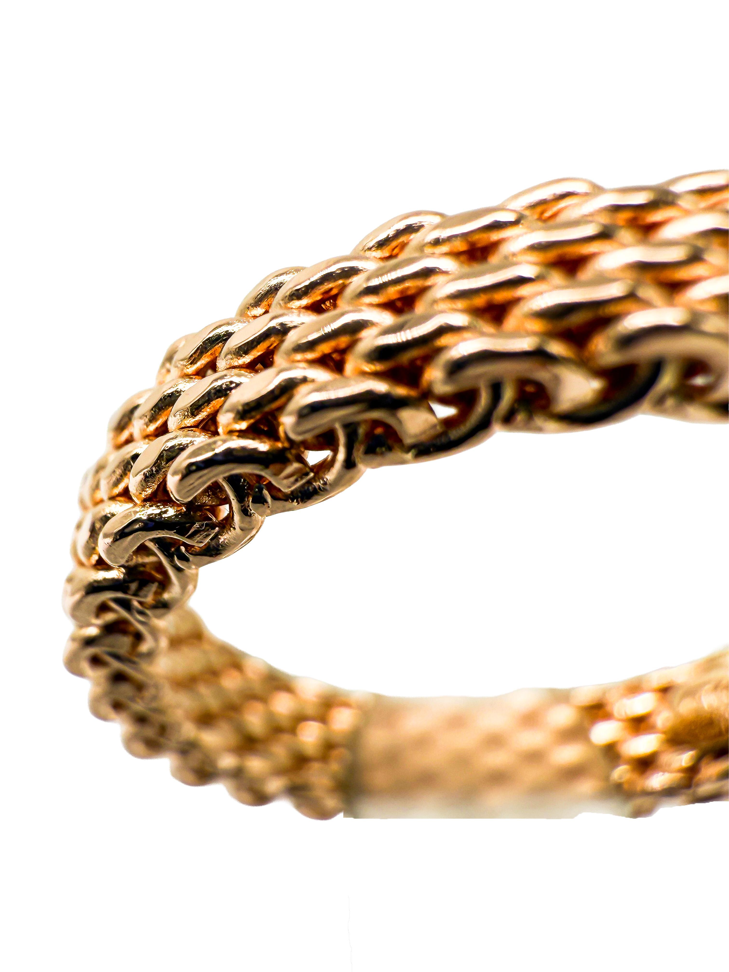 Tiffany & Co. Somerset Narrow Mesh Ring in 18K Rose Gold For Sale 2