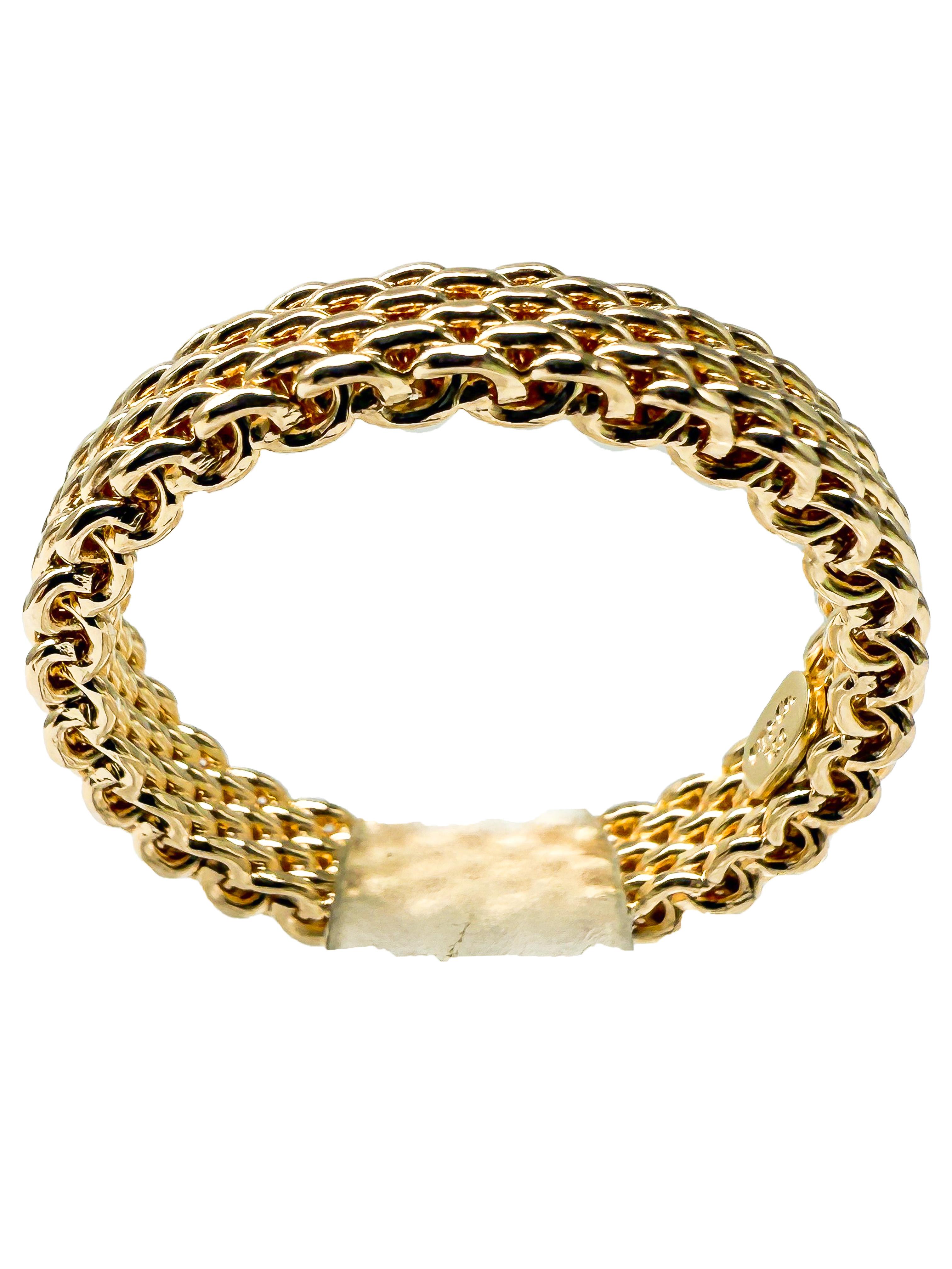 Tiffany & Co. Somerset Narrow Mesh Ring in 18K Yellow Gold For Sale 5
