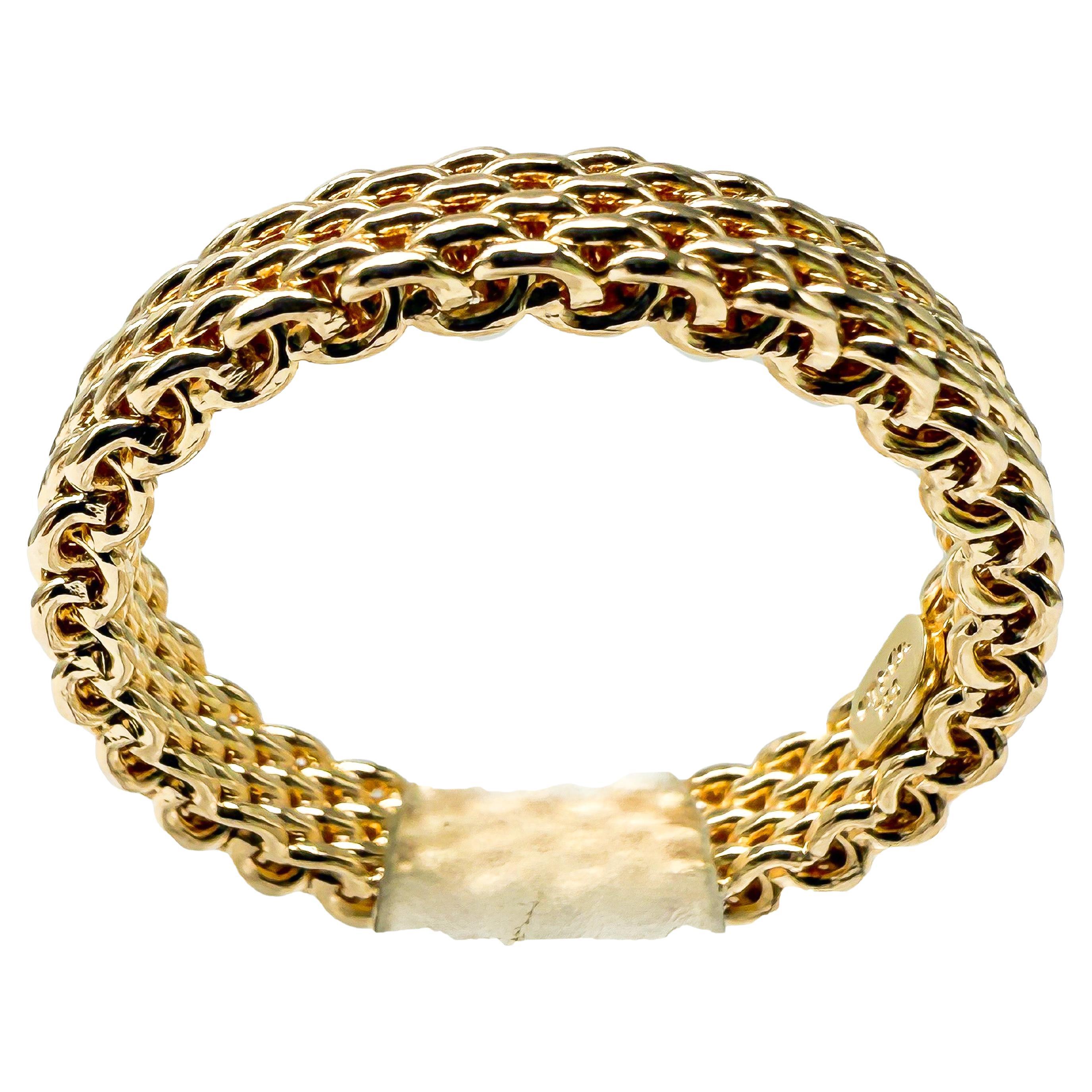 Tiffany & Co. Somerset Narrow Mesh Ring in 18K Yellow Gold