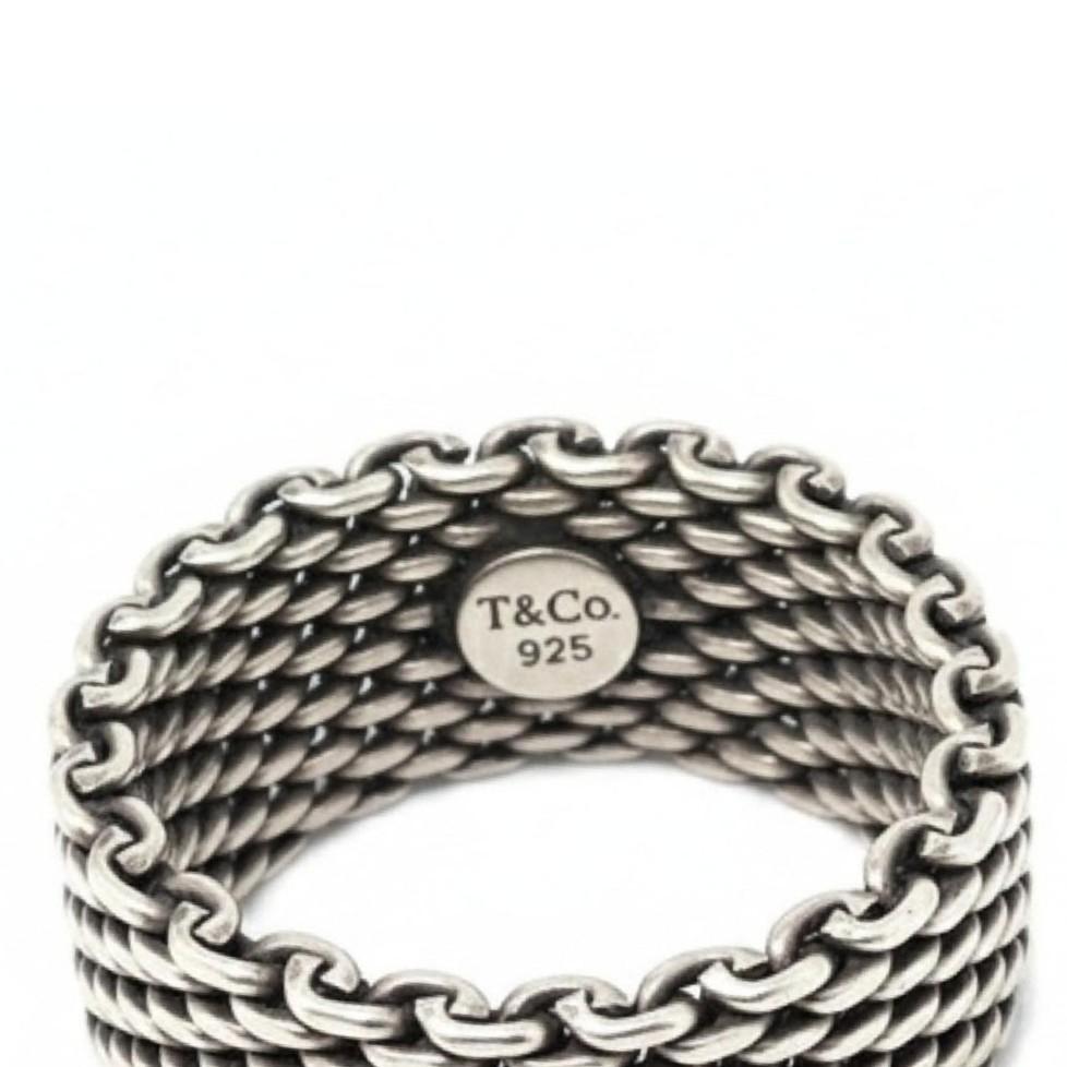 da uomo o donna Tiffany & Co. Anello Somerset in argento sterling in vendita