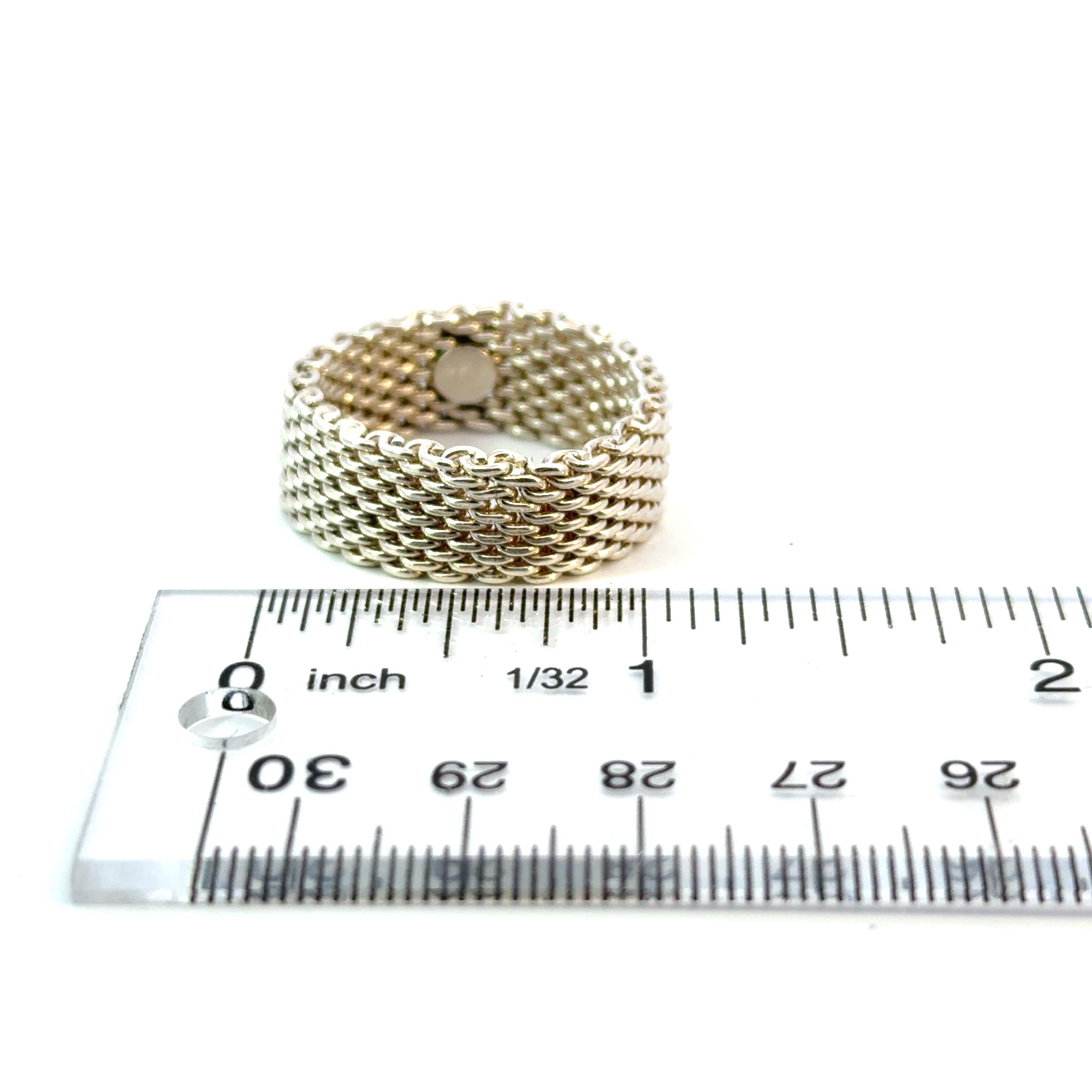 Tiffany & Co Somerset Ring Size 14 Sterling Silver 10.7 Grams Estate For Sale 6