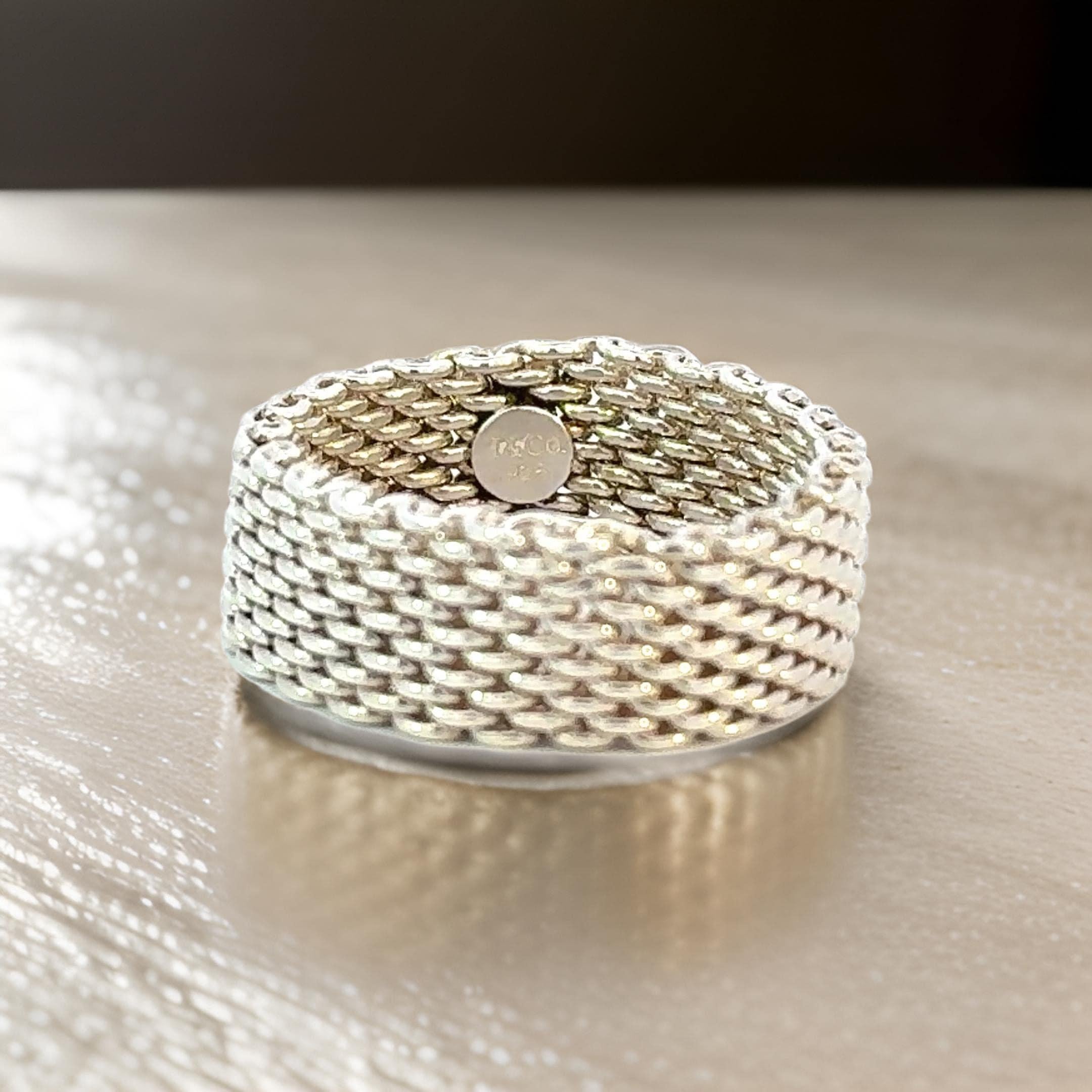 Tiffany & Co Somerset Ring Size 14 Sterling Silver 10.7 Grams Estate For Sale 5