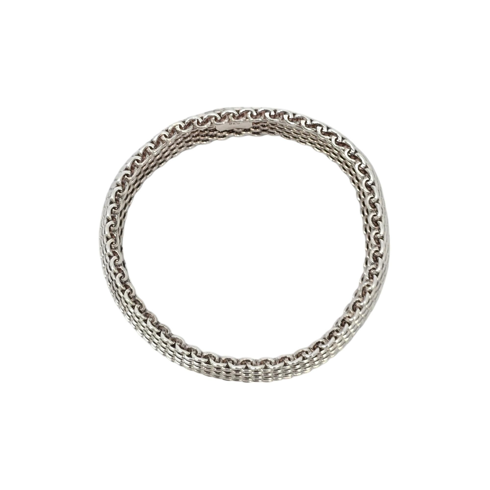 Tiffany & Co Somerset Sterling Silver Mesh Bracelet #20136 1