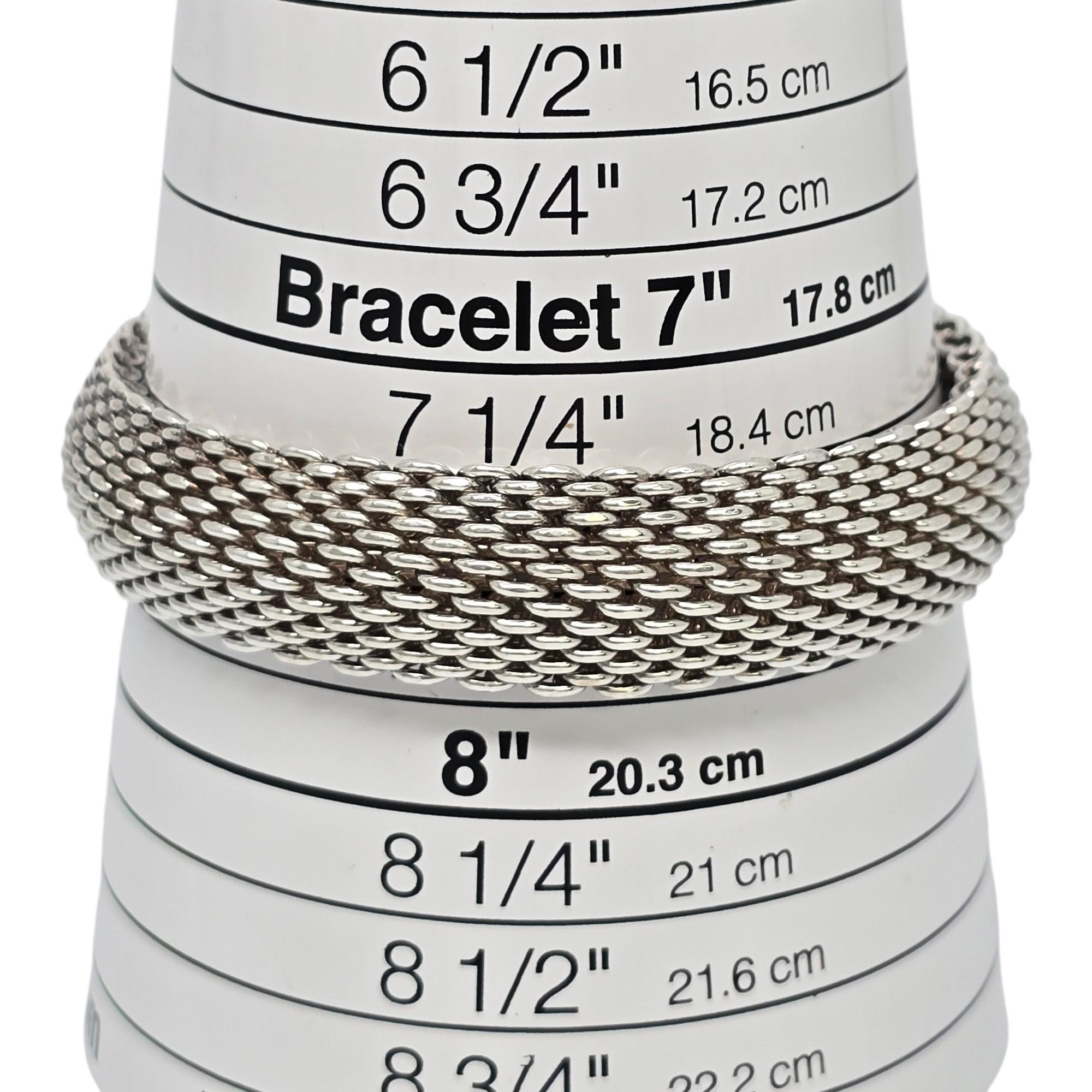 Tiffany & Co Somerset Sterling Silver Mesh Bracelet #20136 3