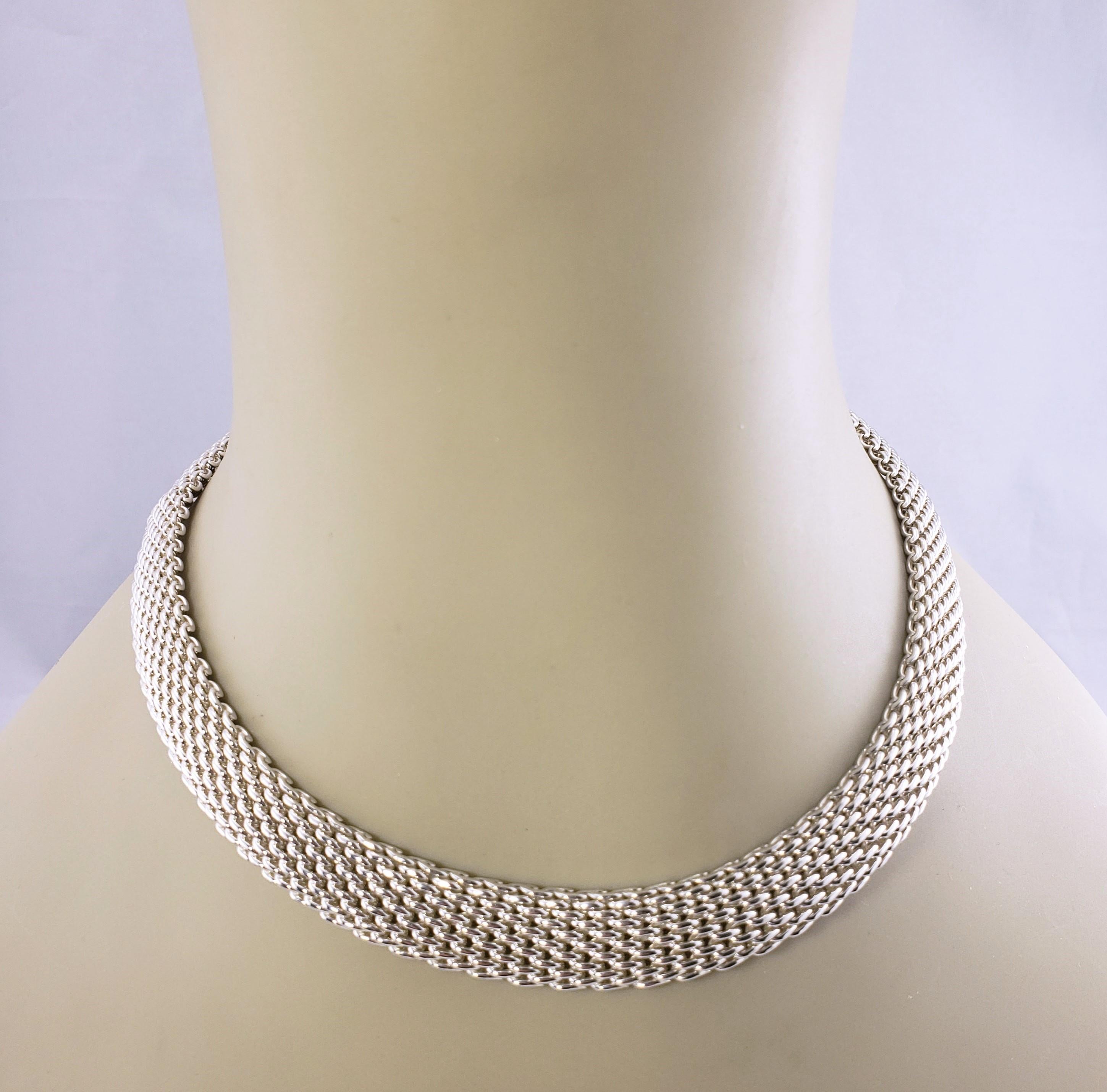 Tiffany & Co. Somerset Sterling Silver Mesh Necklace 1