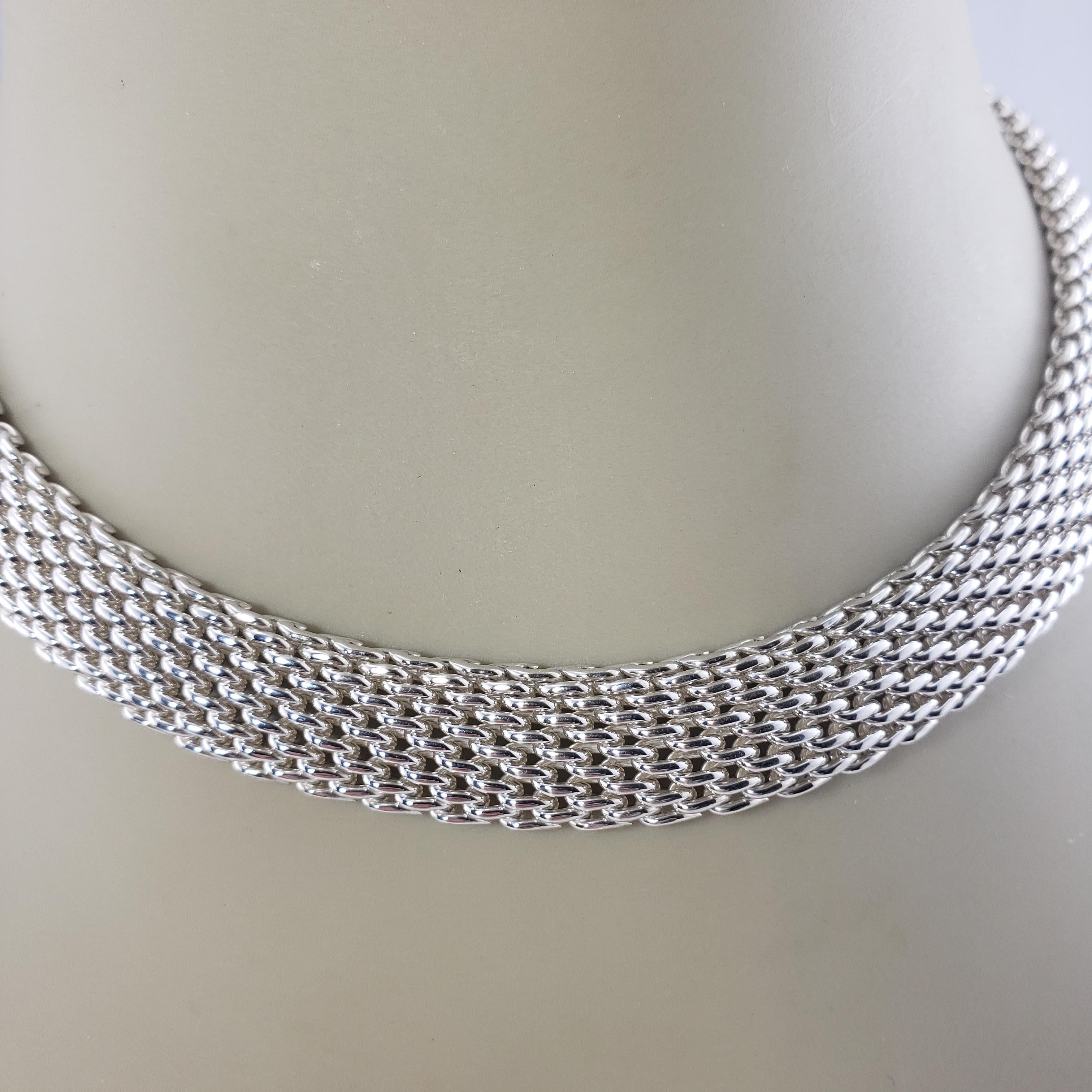 Tiffany & Co. Somerset Sterling Silver Mesh Necklace 2