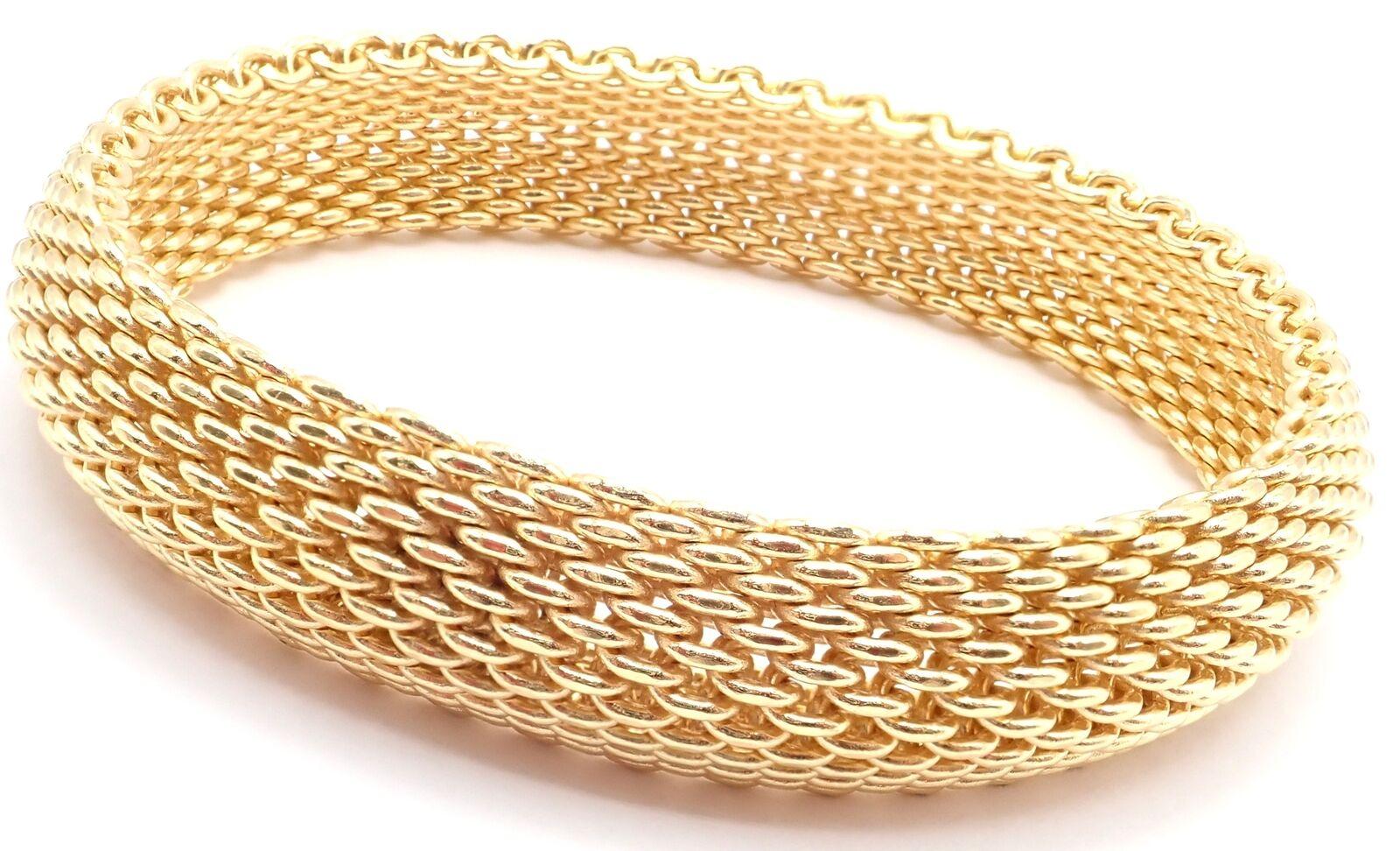 Tiffany & Co. Bracelet Somerset large en maille d'or jaune Unisexe en vente