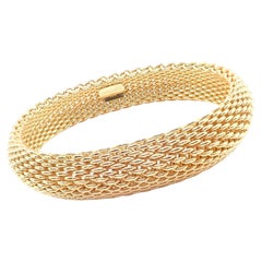 Tiffany & Co Somerset Wide Mesh Yellow Gold Bracelet