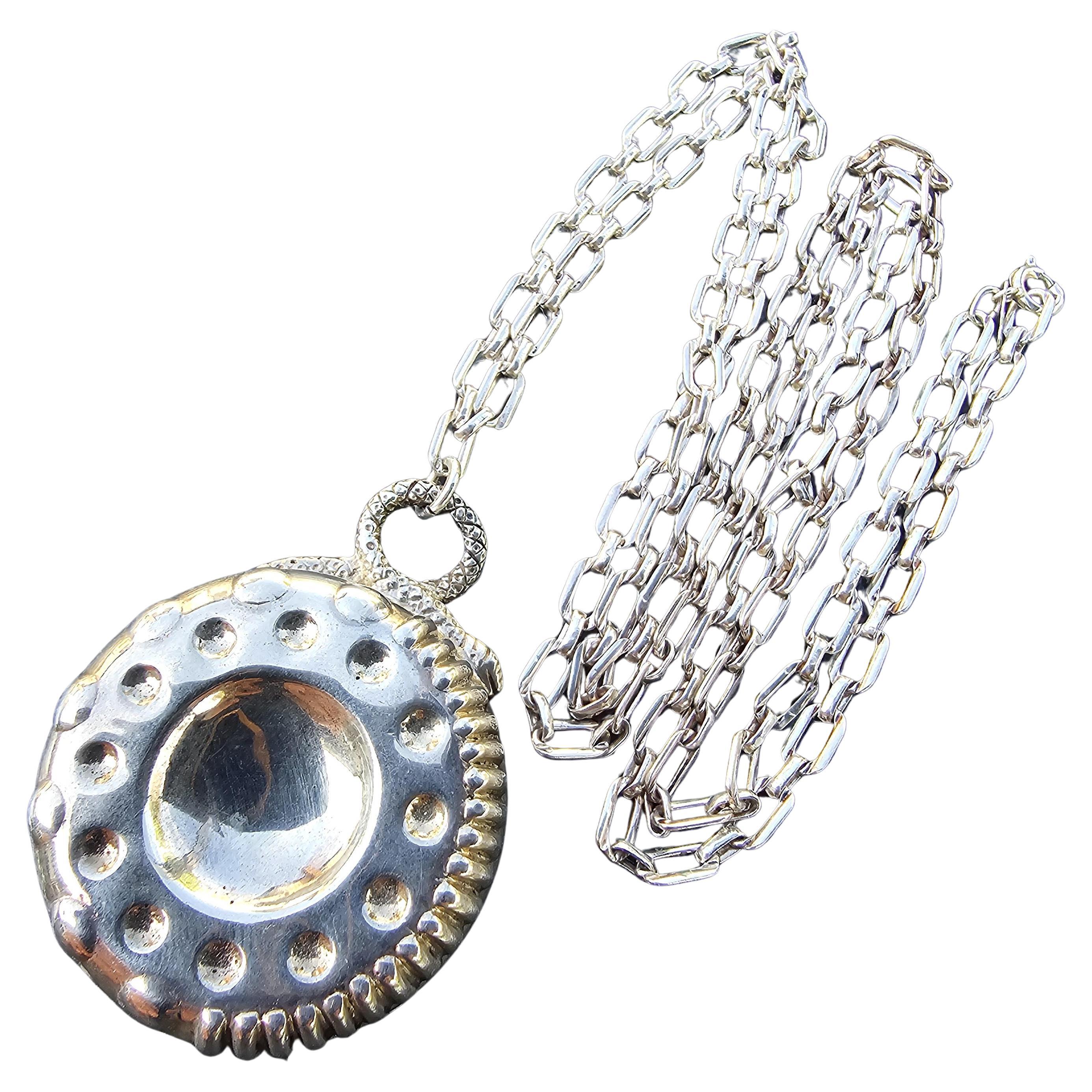 Tiffany & Co. Collana con ciondolo a forma di coppa per degustazione di vino in argento sterling A. Silver