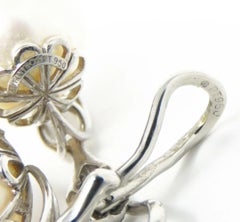 TIFFANY & Co. South Sea Pearl Diamond Platinum Earrings