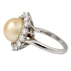 Tiffany & Co. South Sea Pearl Diamond Platinum Ring