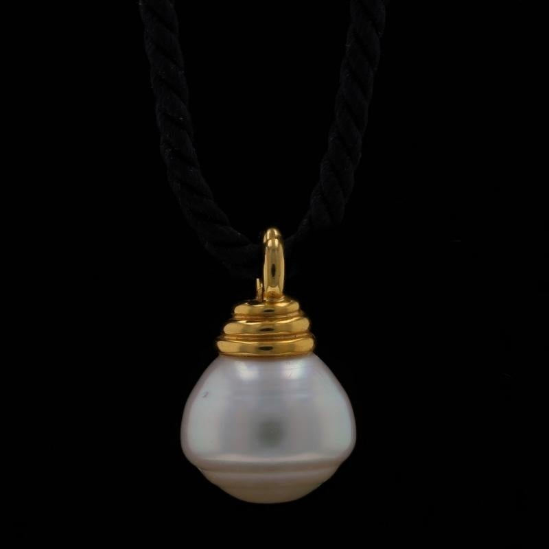 Perlina Tiffany & Co. Collana con ciondolo di perle dei mari del sud - Oro giallo 18k regolabile in vendita