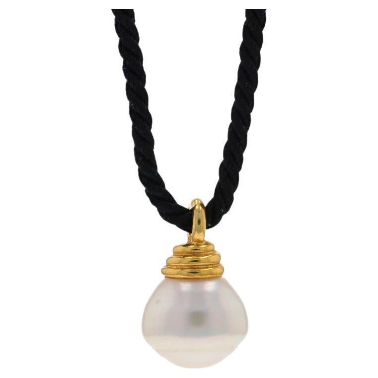 Tiffany & Co. Collana con ciondolo di perle dei mari del sud - Oro giallo 18k regolabile in vendita