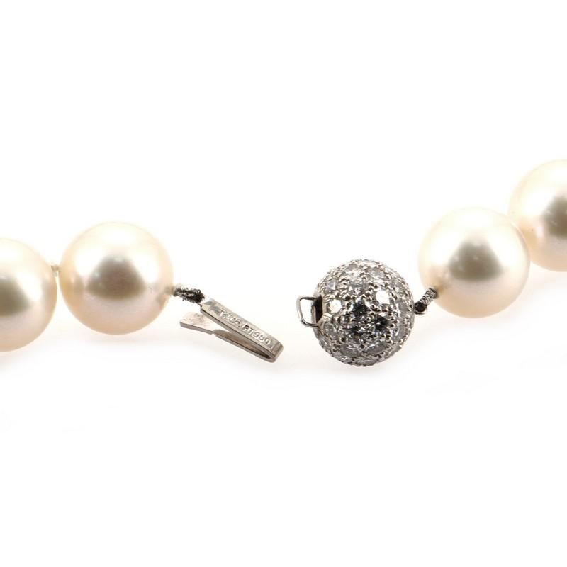 Tiffany & Co. South Sea Strand Necklace Cultured Pearls with Platinum In Good Condition In New York, NY