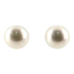 Tiffany & Co. South Sea Stud Earrings Cultured Pearls with Platinum