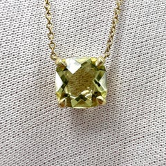 Tiffany & Co. Sparkler Yellow Citrine Lemon Quartz 18k Gold Pendant Necklace