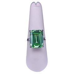 TIFFANY & Co Sparklers Cocktail Green Quartz Ring Sterling Silver