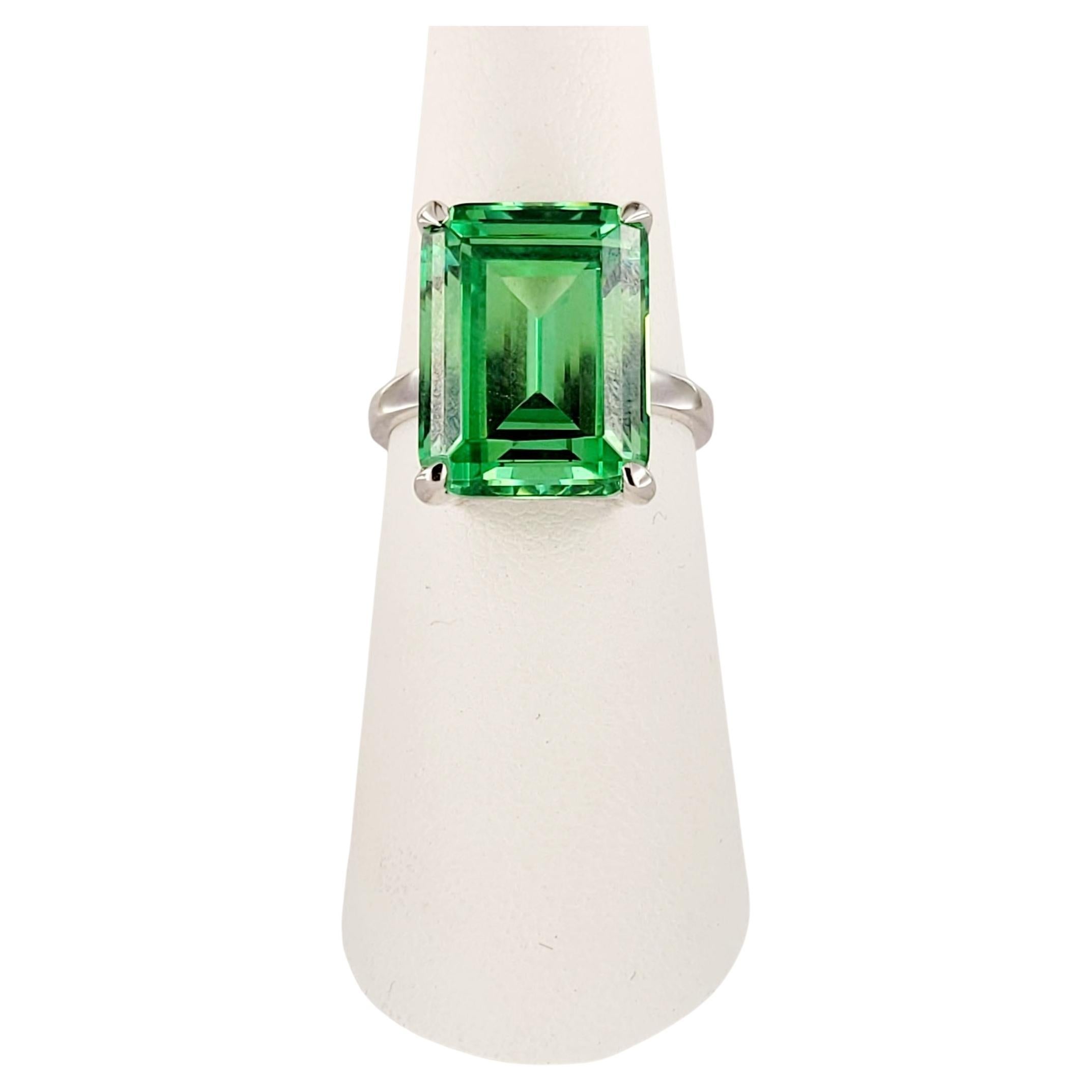 Tiffany & Co Green Quartz  Ring 
Material Sterling Silver 
Style Cocktail 
Quartz color Green
Quartz Dimension is 16 x 12 mm
Ring Size 6.75
Ring Weight 7 gr
Hallmarks: Tiffany & Co AG925
Condition New, never worn 
Tiffany & Co  Pouch is included