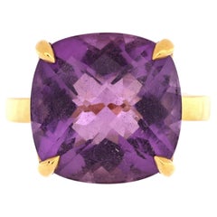 Tiffany & Co. Sparklers Cocktail Ring 18k Yellow Gold with Amethyst