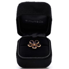 Tiffany & Co. Sparklers Flower Ring 18K Rose Gold with Amethyst and Diamond