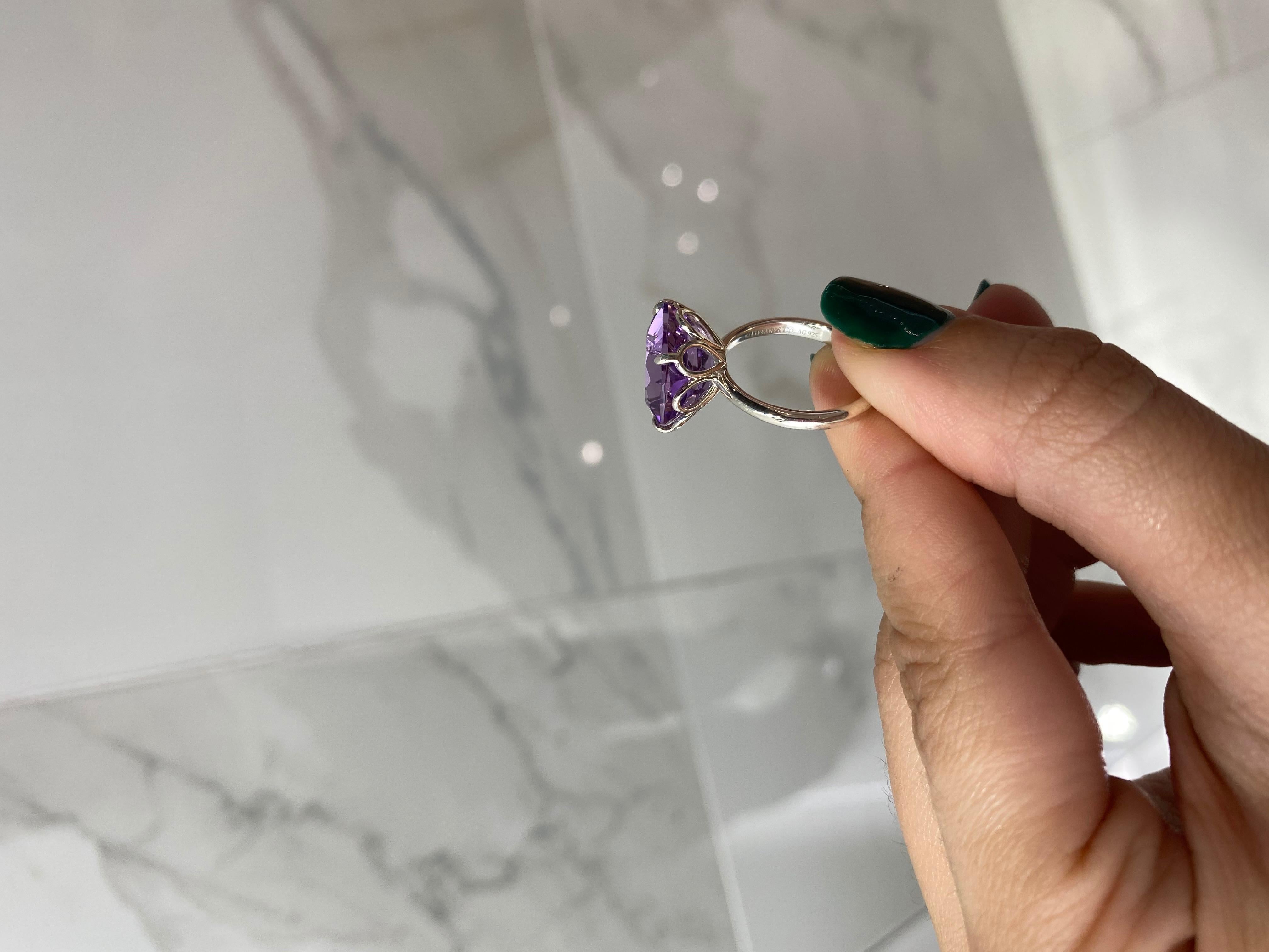 Tiffany & Co. Sparkler's Lavender Amethyst Cocktail Ring In Excellent Condition In Houston, TX