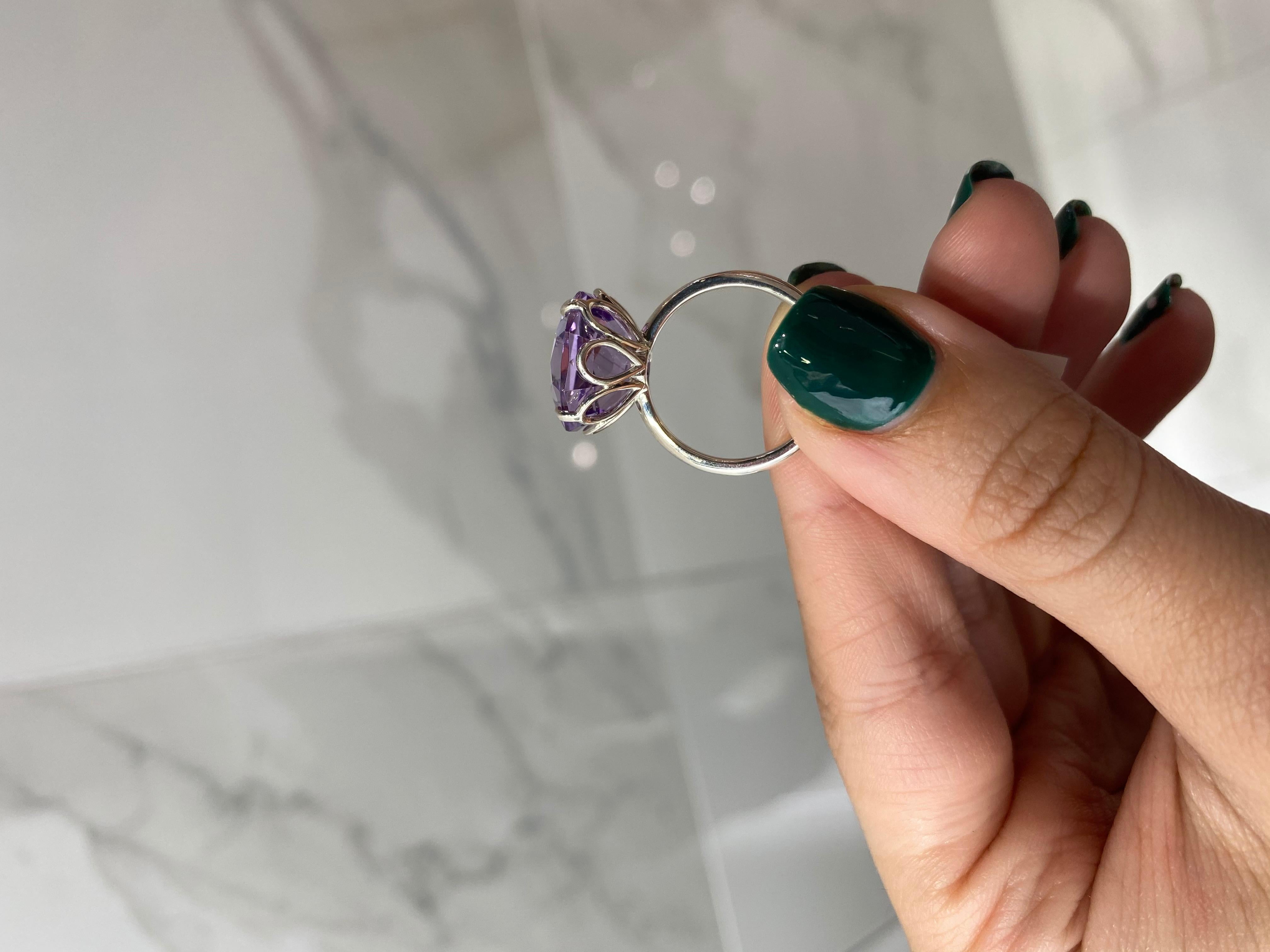 Women's or Men's Tiffany & Co. Sparkler's Lavender Amethyst Cocktail Ring