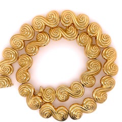 Tiffany & Co. Spiral Swirl Necklace Yellow Gold