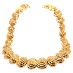 Tiffany & Co. Spiral Swirl Necklace Yellow Gold