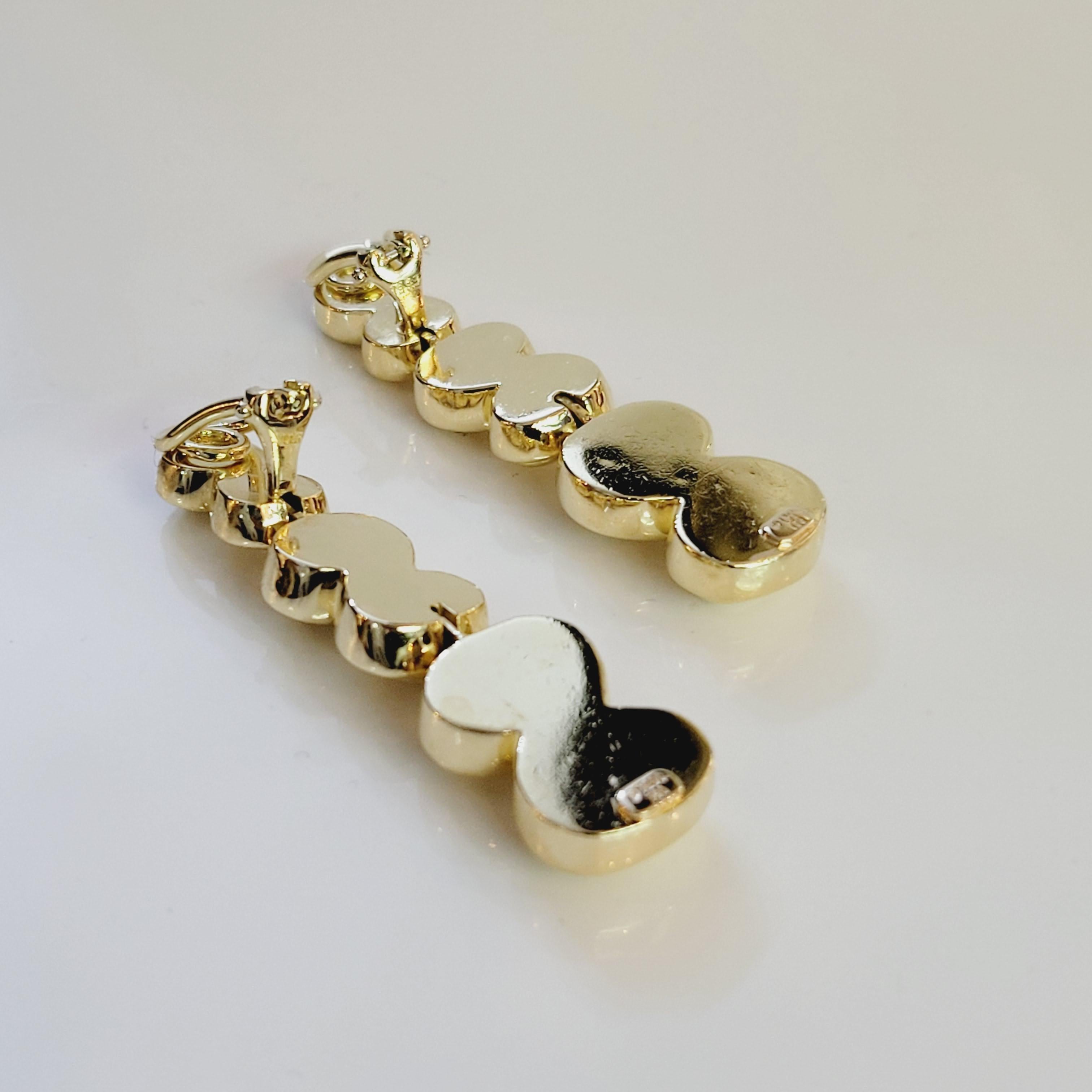 Tiffany & Co Boucles d'oreilles Spiro C1993 Swirl Long Drops Or jaune 18k Pour femmes en vente