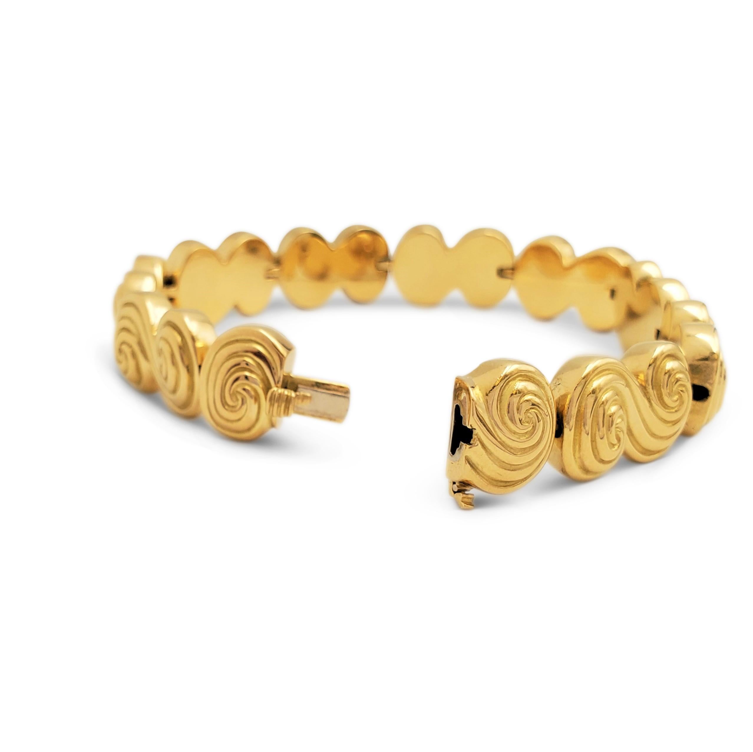 Women's Tiffany & Co. 'Spiro' Swirl Yellow Gold Bracelet