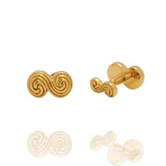 Tiffany & Co. 'Spiro Swirl' Yellow Gold Cufflinks