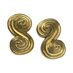 Tiffany & Co. Spiro Swirl Yellow Gold Earrings