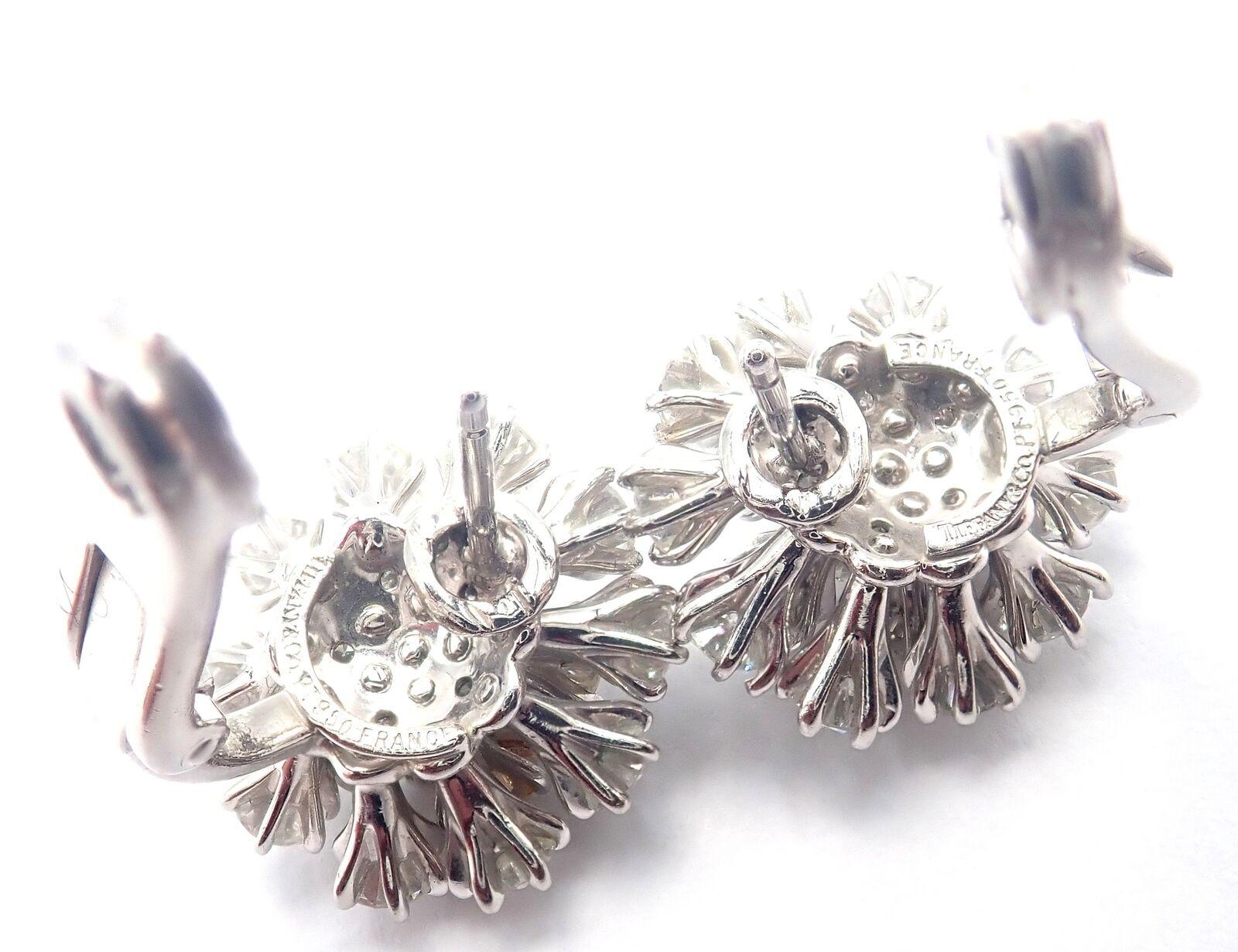 Tiffany & Co. Spray Diamond Platinum Necklace and Earrings Set For Sale 4