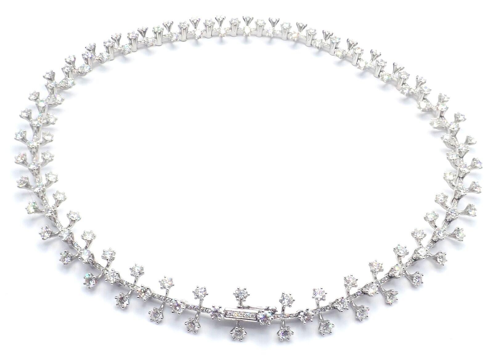Tiffany & Co. Spray Diamond Platinum Necklace and Earrings Set For Sale 1