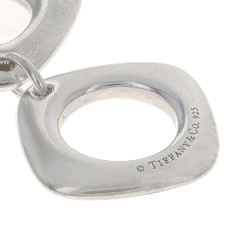Tiffany & Co. Square Cushion Drop Dangle Earrings Sterling 925 Geometric Pierced For Sale 1