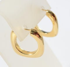 Tiffany & Co. Square Hoop Gold Earrings