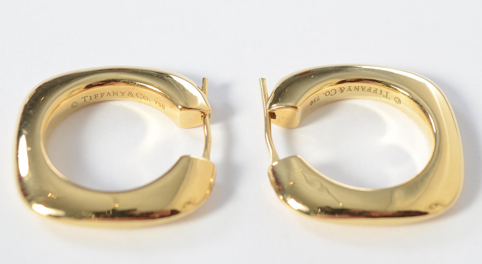 24k gold hoop earrings tiffany and co