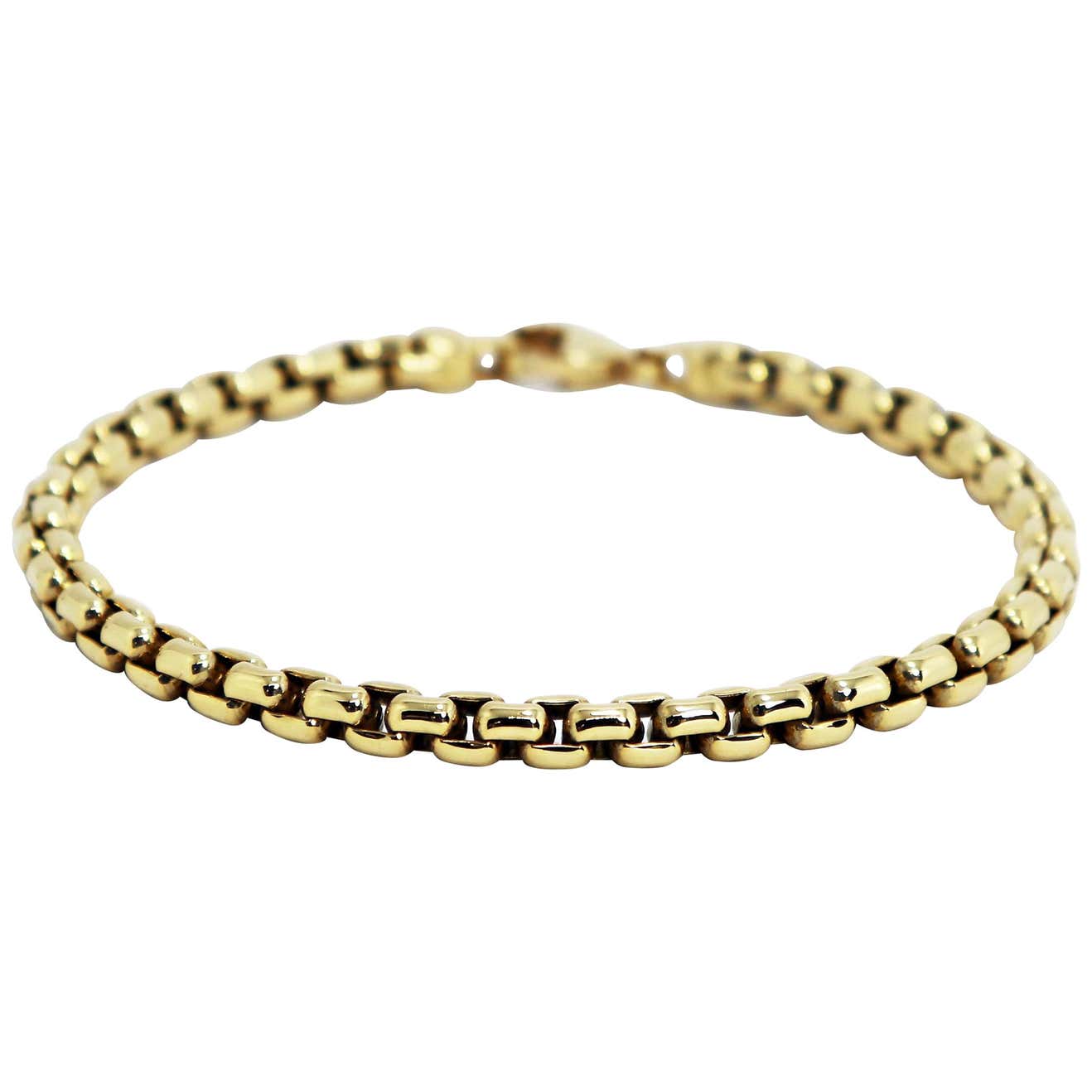 Tiffany and Co. Square Link 18 Carat Yellow Gold Bracelet at 1stDibs ...