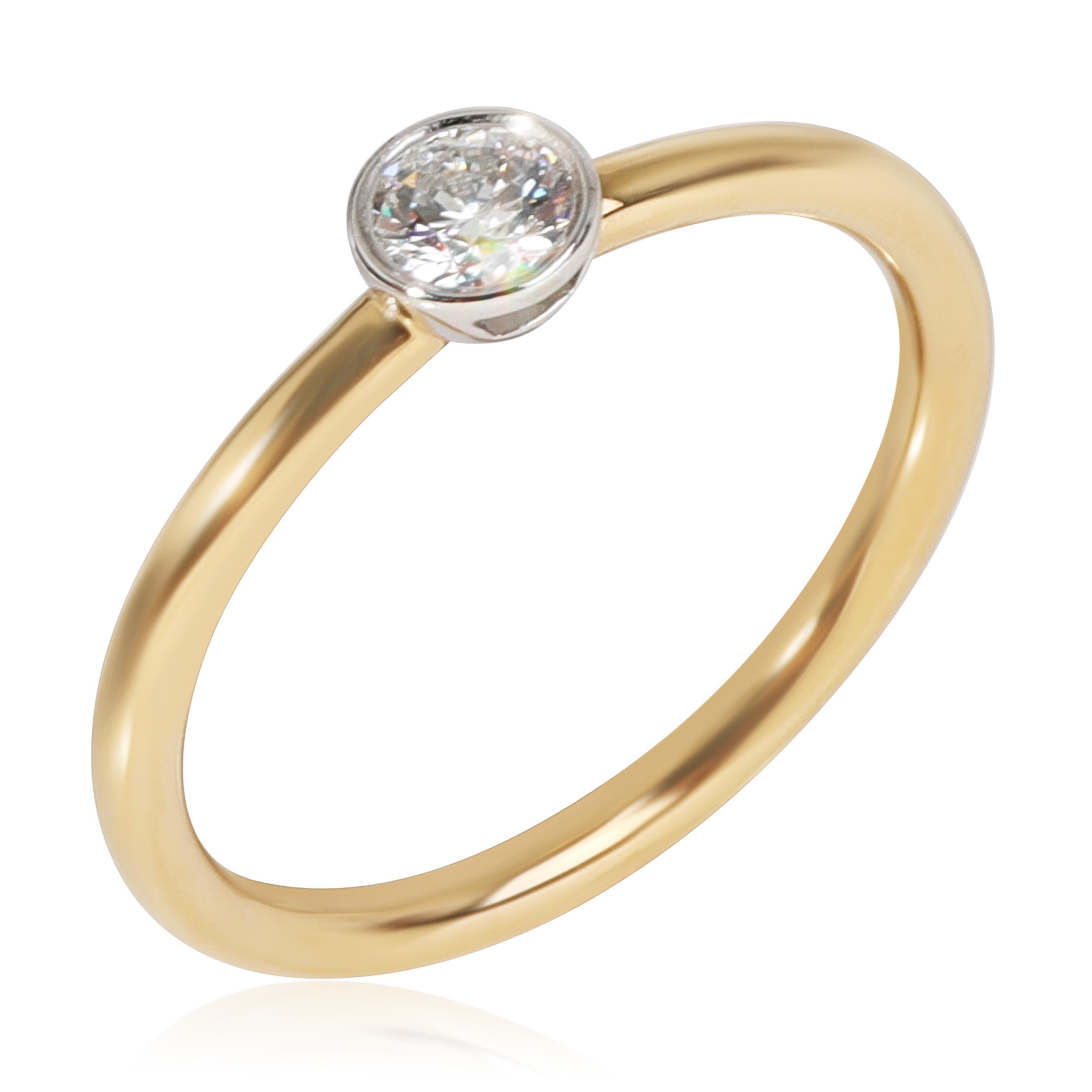 Women's Tiffany & Co. Stackable Diamond Solitaire Ring  in 18K Yellow Gold