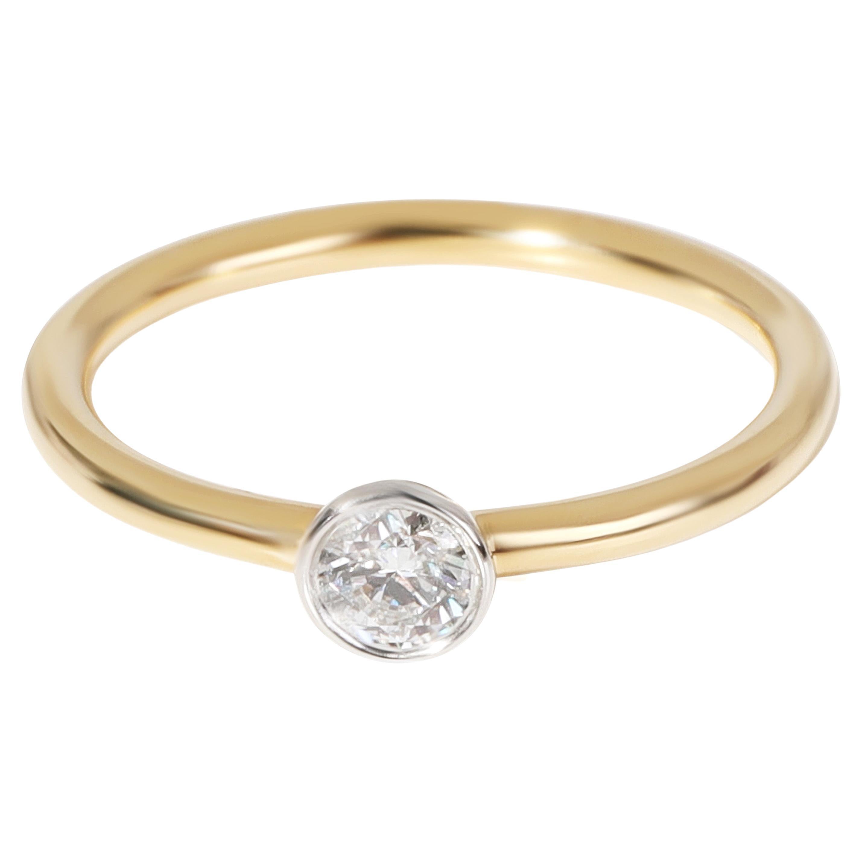 Tiffany & Co. Stackable Diamond Solitaire Ring  in 18K Yellow Gold