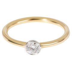 Tiffany & Co. Stackable Diamond Solitaire Ring  in 18K Yellow Gold