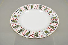 Tiffany & Co Staffordshire England Playing Card China 8.25 Round Plates Set of 3