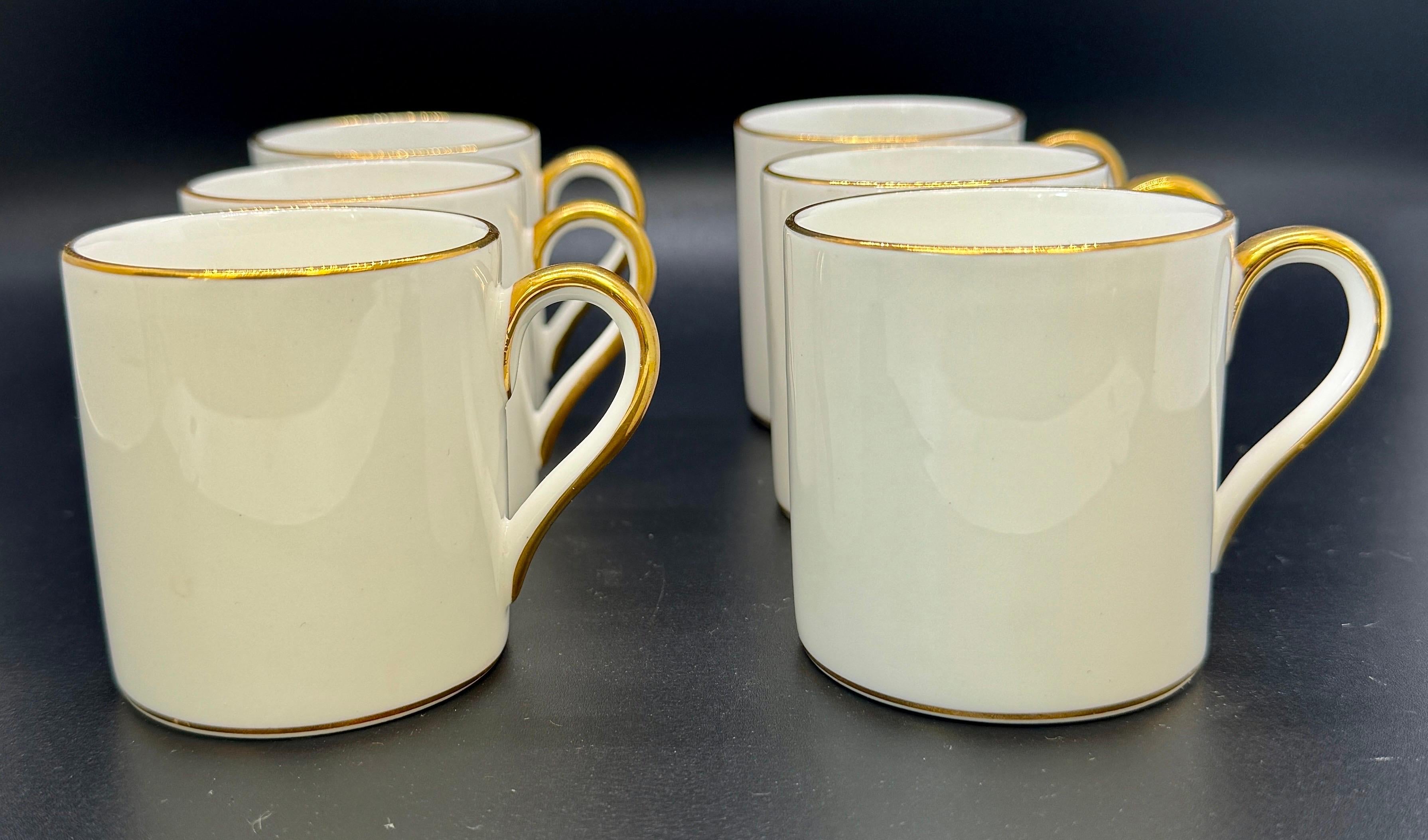 Tiffany & co staffordshire Porcelain Tea Cups and Saucers, 12 Pieces For Sale 5