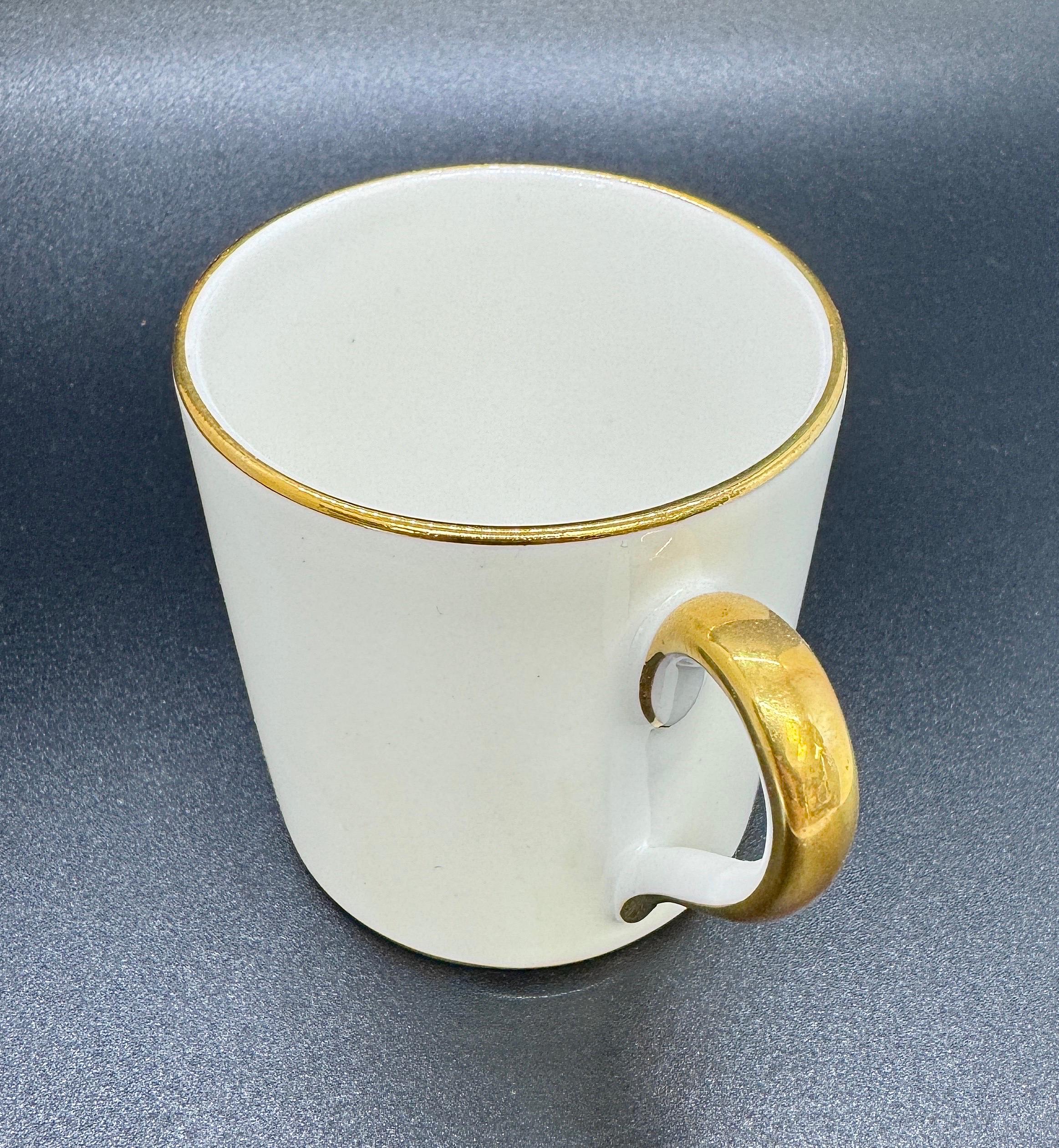 Modern Tiffany & co staffordshire Porcelain Tea Cups and Saucers, 12 Pieces For Sale
