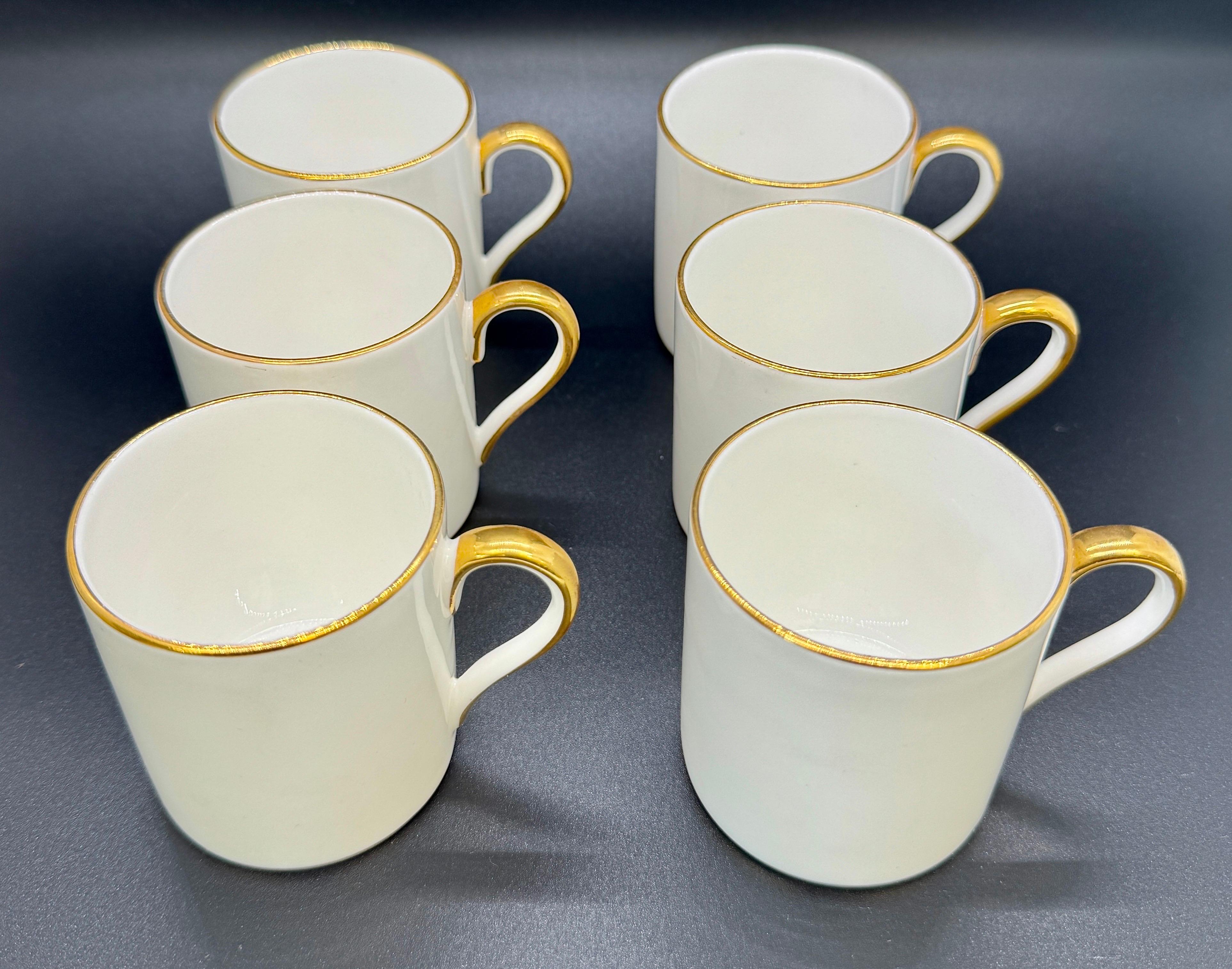 Tiffany & co staffordshire Porcelain Tea Cups and Saucers, 12 Pieces For Sale 4