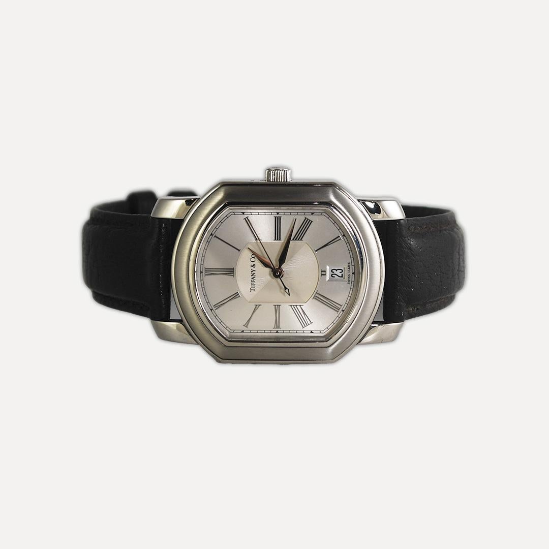 Tiffany & Co. Reloj de acero inoxidable Auto Mark Coupe (33 mm x 39 mm) en venta 2