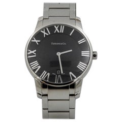 Tiffany & Co. Stainless Steel Black Azure Dial Wristwatch, circa 2015